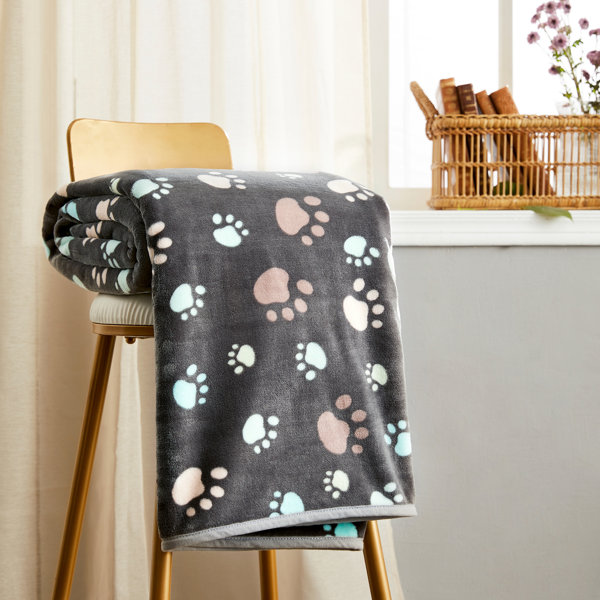 Allisandro Cute Paw Polyester Blanket & Reviews Wayfair